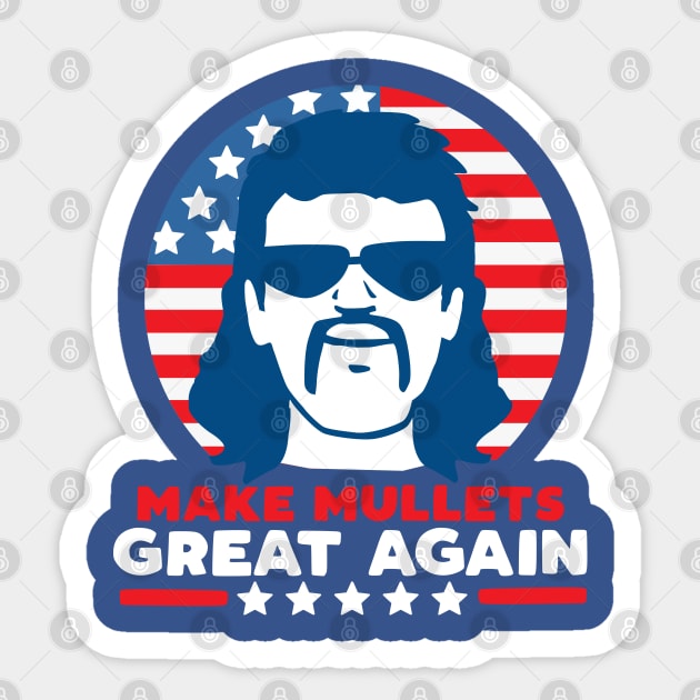 Make Mullets Great Again Sticker by DetourShirts